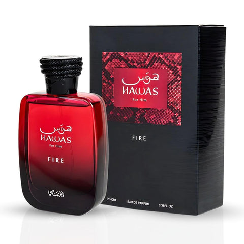 RASASI Hawas Fire | Eau de Parfum Spray | Size: 3.4 FL OZ / 100ml