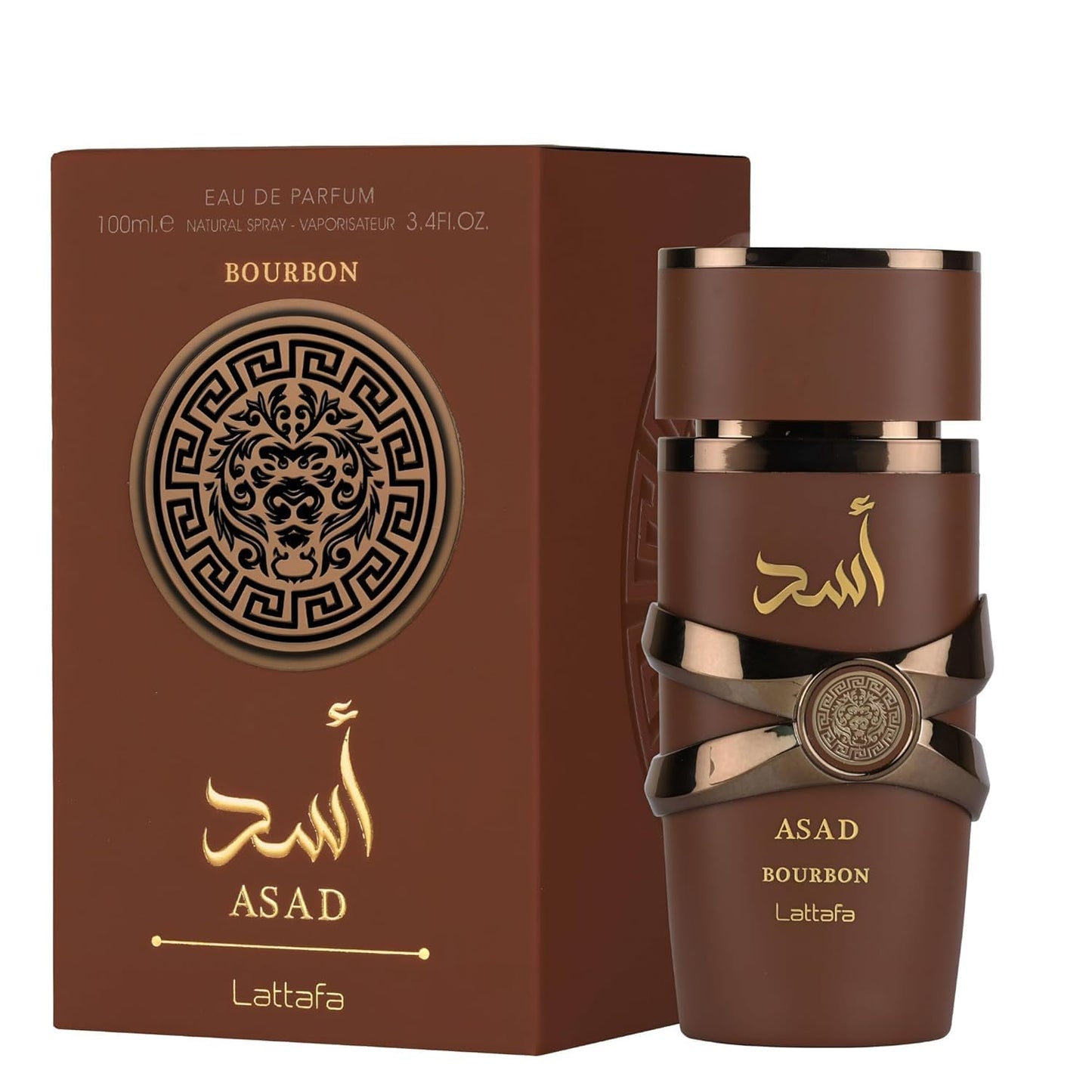 Lattafa Asad Bourbon | Eau de Parfum Spray | Size: 3.4 FL OZ / 100ml